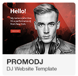 PromoDJ - DJ Website Adobe Muse Template