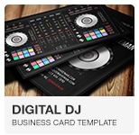 Digital DJ Business Card PSD template
