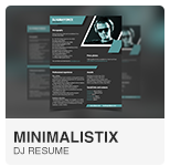 Minimalistix - DJ Resume template