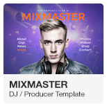 DJ Producer Website Adobe Muse Template