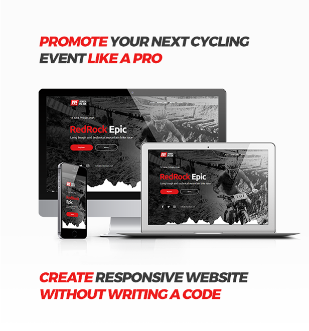 MTB Race - Mountain Bike Racing / Marathon / Cycling Event Website Muse Template - 1