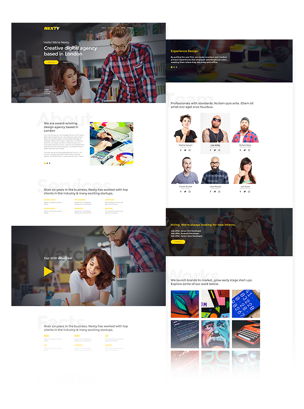 Nexty - Creative Multipurpose Portfolio / Agency Responsive Muse Template - 2