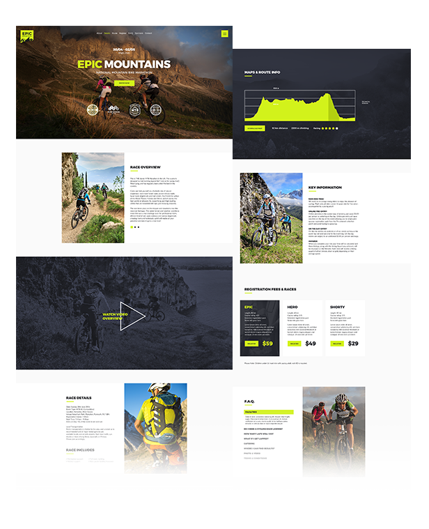 RaceOrg - Pro Cycling Mountain Bike Event / Race / Competition Muse Template - 2