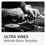 Ultra Vibes - DJ Music Podcast Website Adobe Muse Template